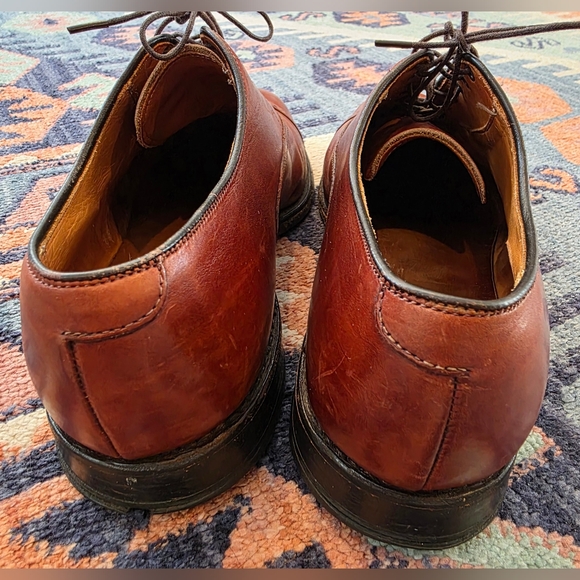 Allen Edmonds Men's Size 10D Byron Brown Leather Cap Toe Oxford Dress Shoes - Picture 4 of 9